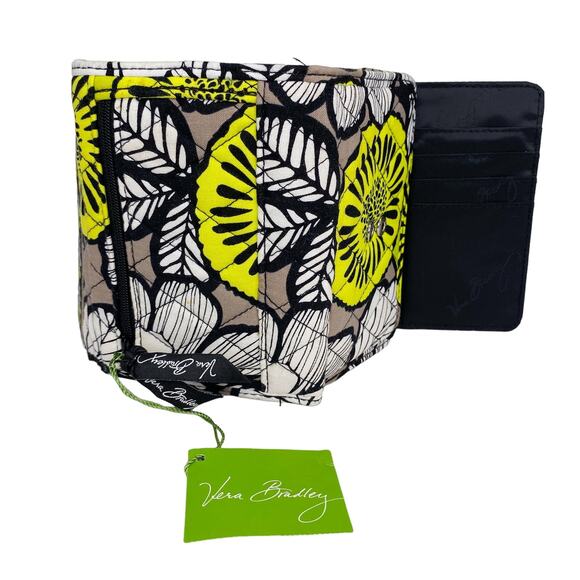 Vera Bradley Euro Wallet in Citron 5.5" x 4" New - Picture 3 of 9